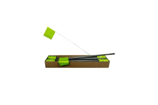 FLAG GREEN WIRE 15"-2"X3" (100)