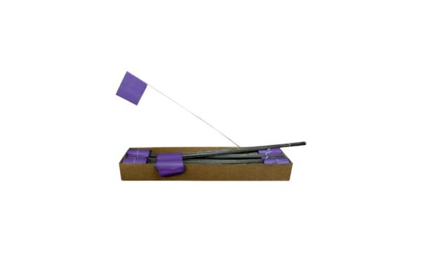 FLAG PURPLE WIRE 15"-2"X3" (100